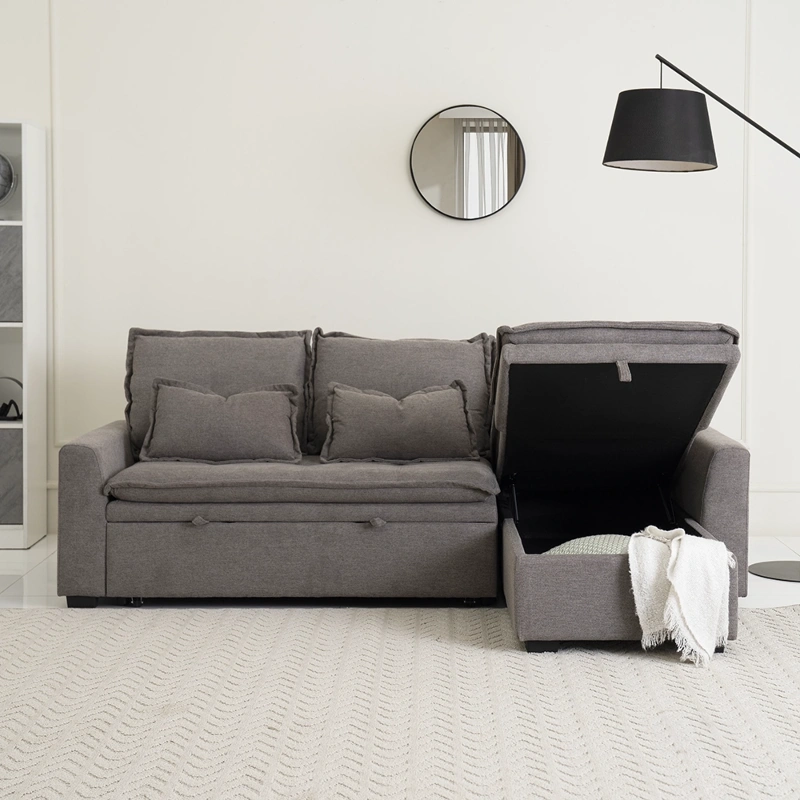 Misha Sofa Bed with storage in brown