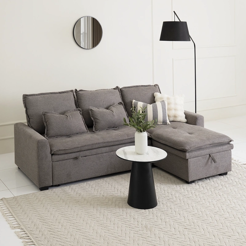 Misha Corner Sofa Bed in brown