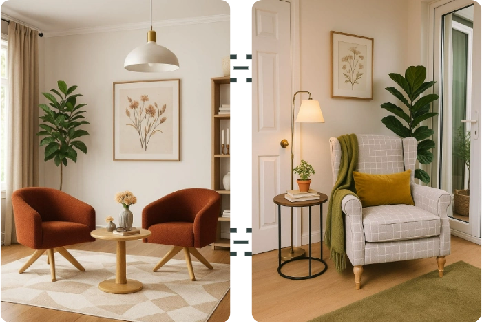 Modern accent seating Dubai home