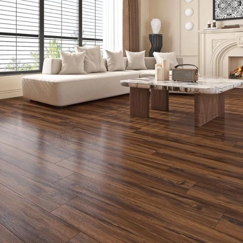 Natural oak wood flooring texture detail.